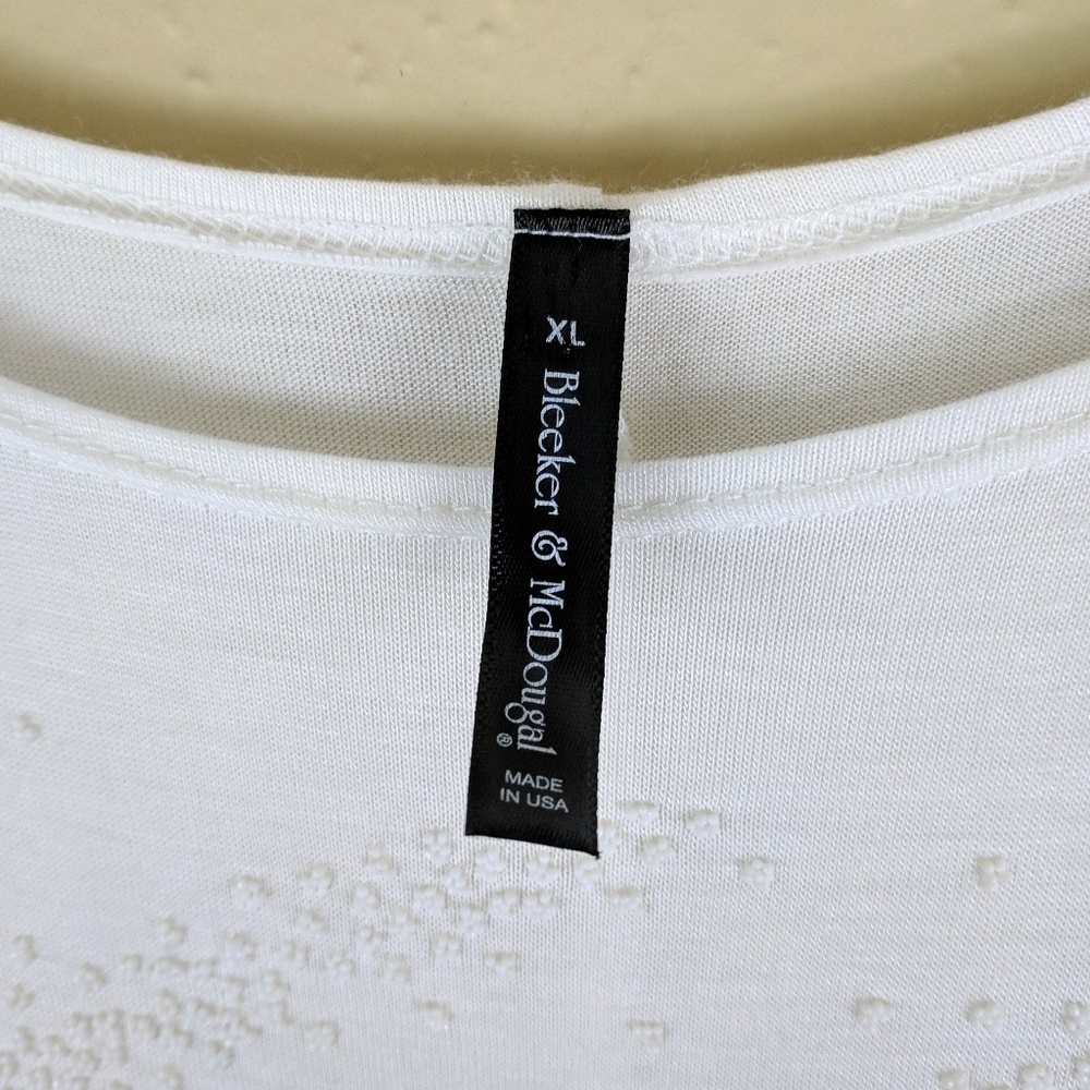 Semi-Sheer Scoop Neck Beads Sequins Top XL - Picture 6 of 8